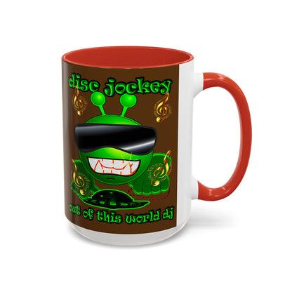 disc jockey - Accent Mug (brown)