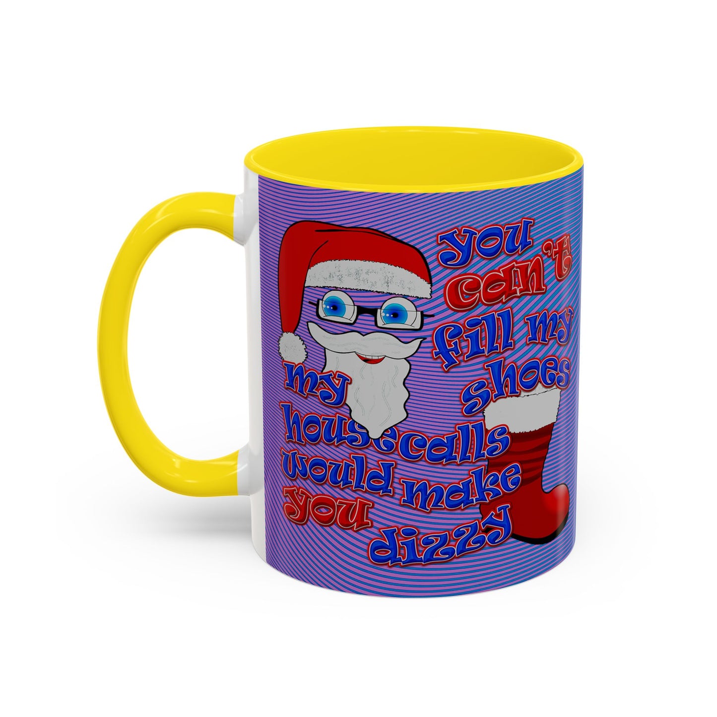 santa's shoes - Accent Mug (light blue-purple wave)