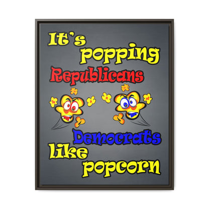 popping like popcorn - framed canvas art (grey-light grey)