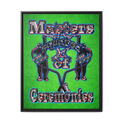 em cee squared - framed canvas art (green turf)