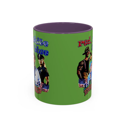 rw&b lives matter - Accent Mug (green)