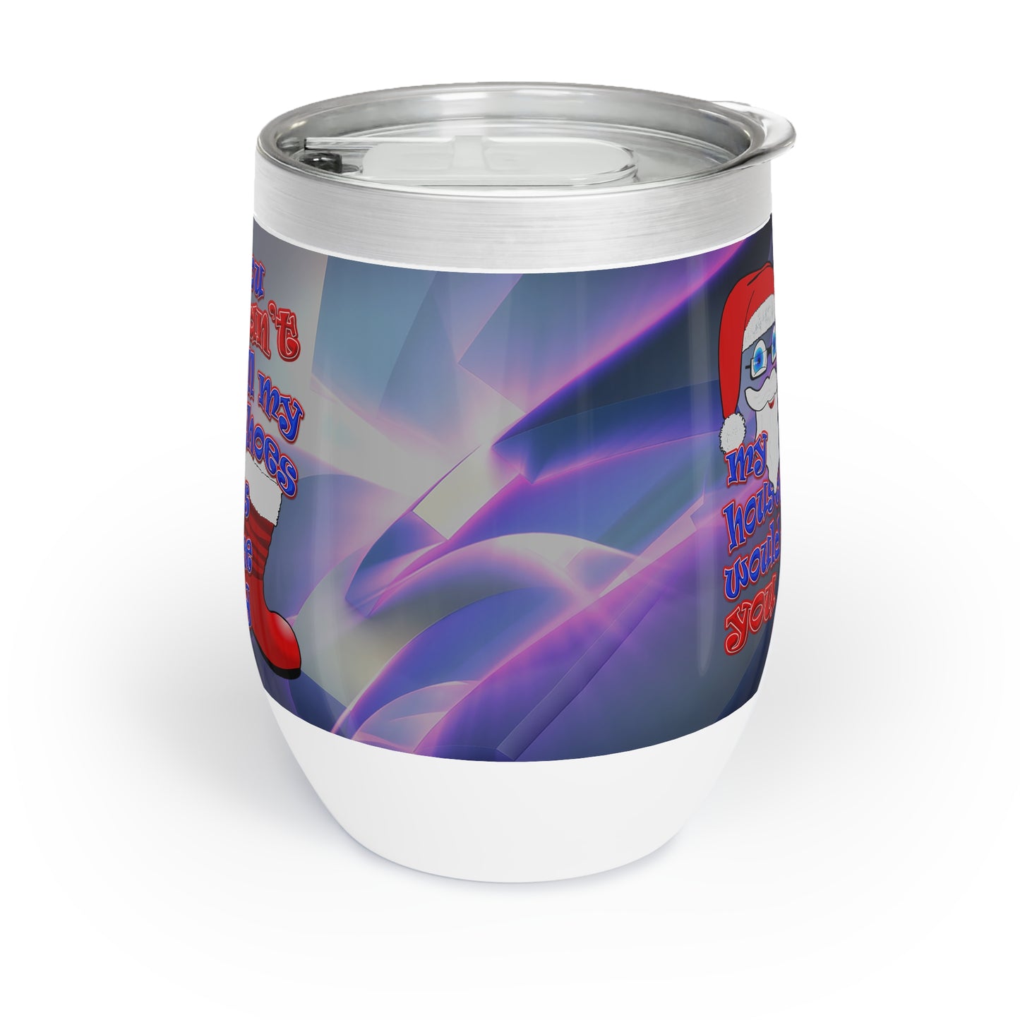 santa's shoes - Chill Wine Tumbler (grey-pink wave)