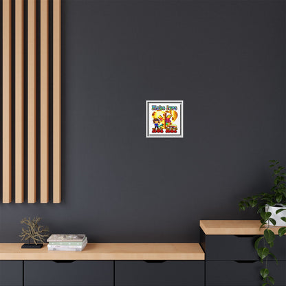 love peace - framed canvas art (white)