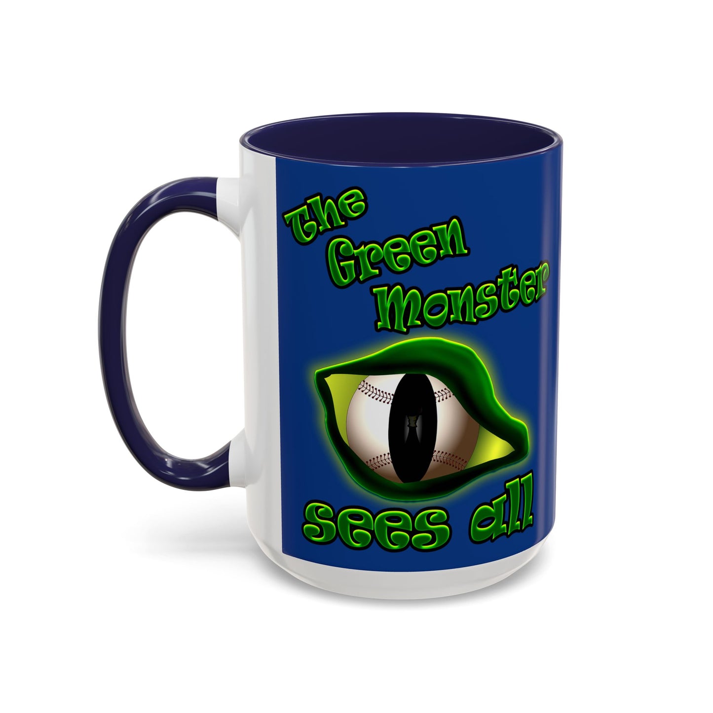 green monster - Accent Mug (dark blue)
