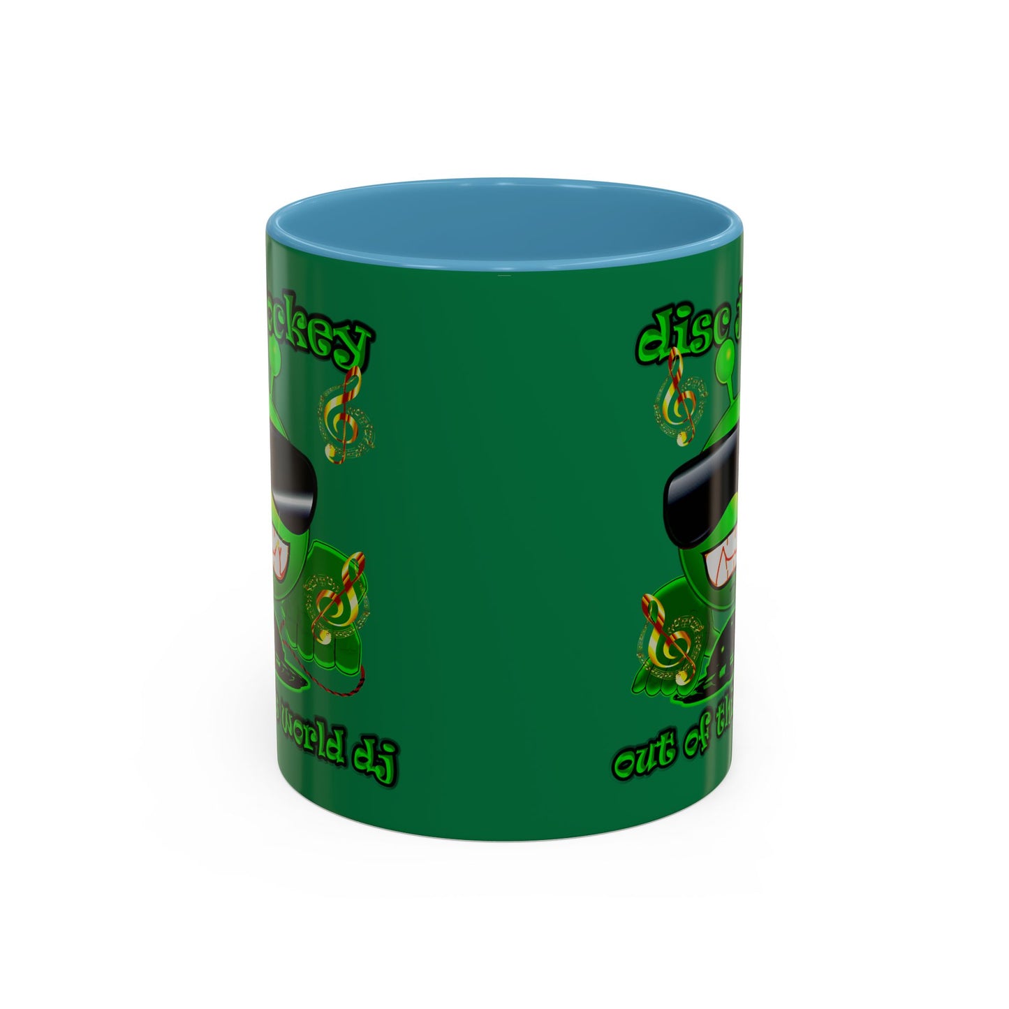 disc jockey - Accent Mug (dark green)