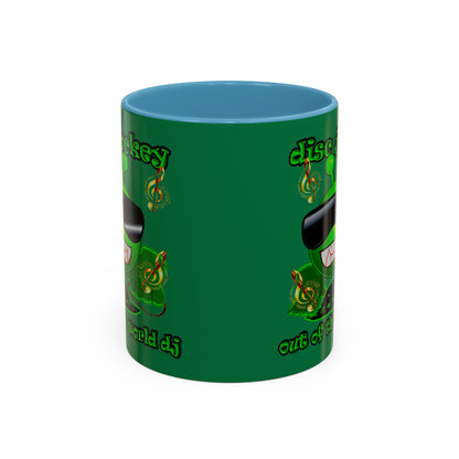disc jockey - Accent Mug (dark green)