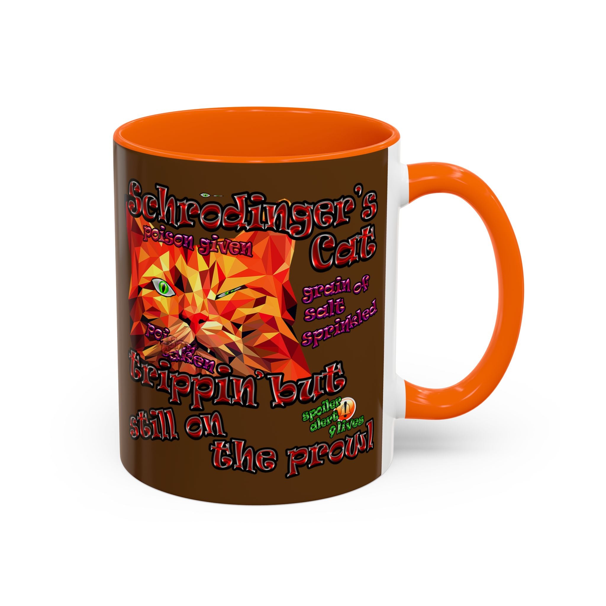 schrodinger's cat - Accent Mug (brown)
