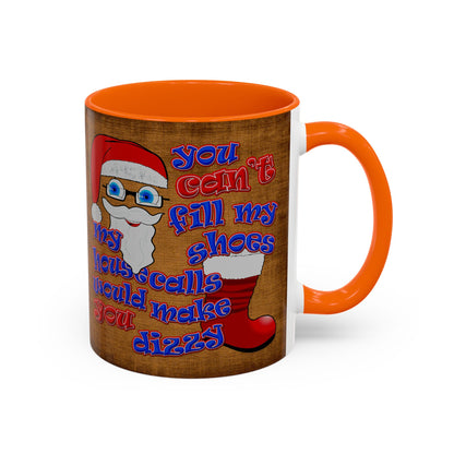 santa's shoes - Accent Mug (brown papyrus)