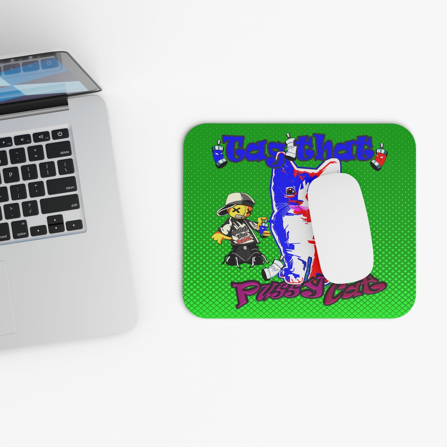 tag that - Mouse Pad (Rectangle) (logo green)