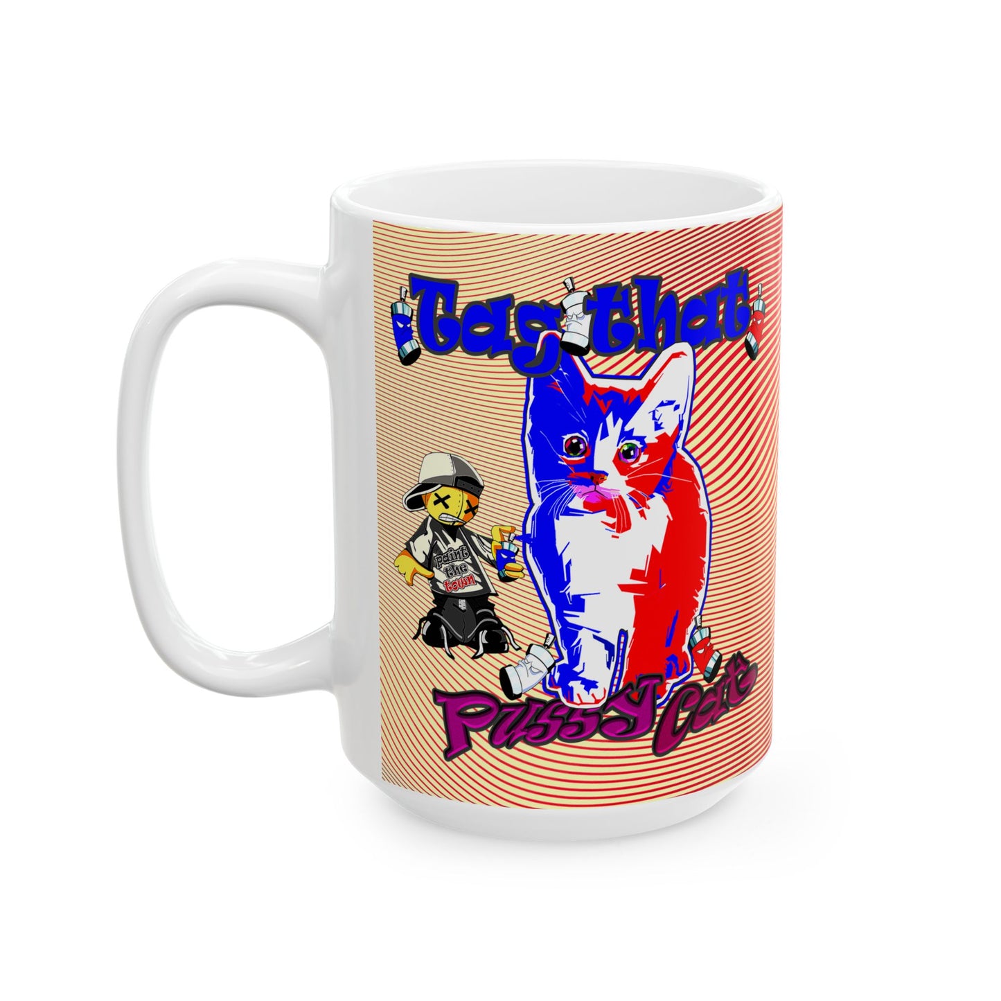 tag that - White Mug (yellow-orange wave)