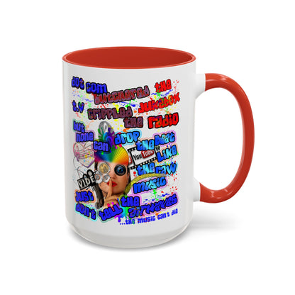 drop the beat - Accent Mug (white)