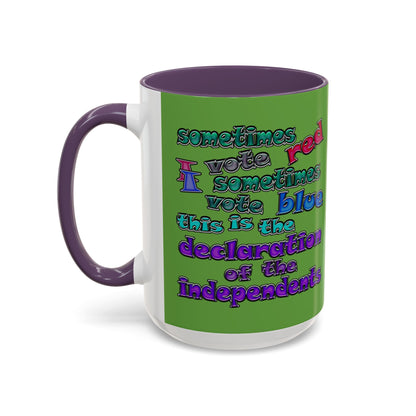 declaration of the independents - Accent Mug (green)