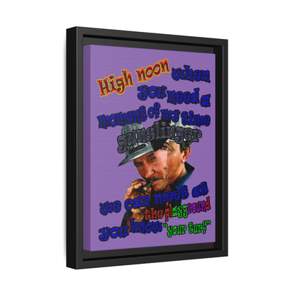 high noon - framed canvas art (light purple)