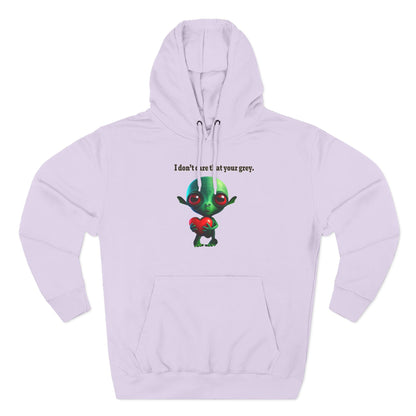 I don't care that your grey - Three-Panel Fleece Hoodie