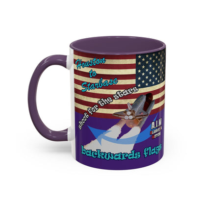 shoot for the stars - Accent Mug (purple)