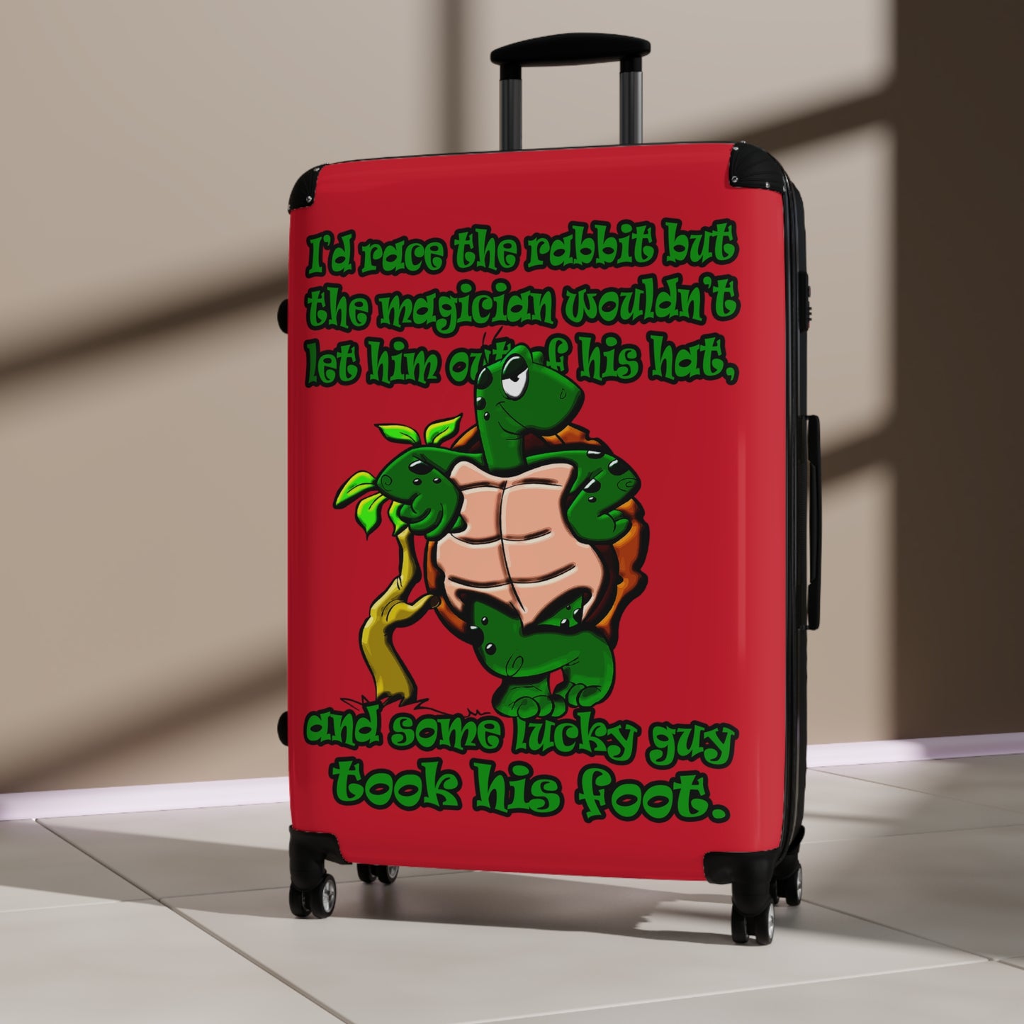 turtle race - Suitcase (dark red)