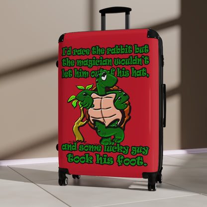 turtle race - Suitcase (dark red)