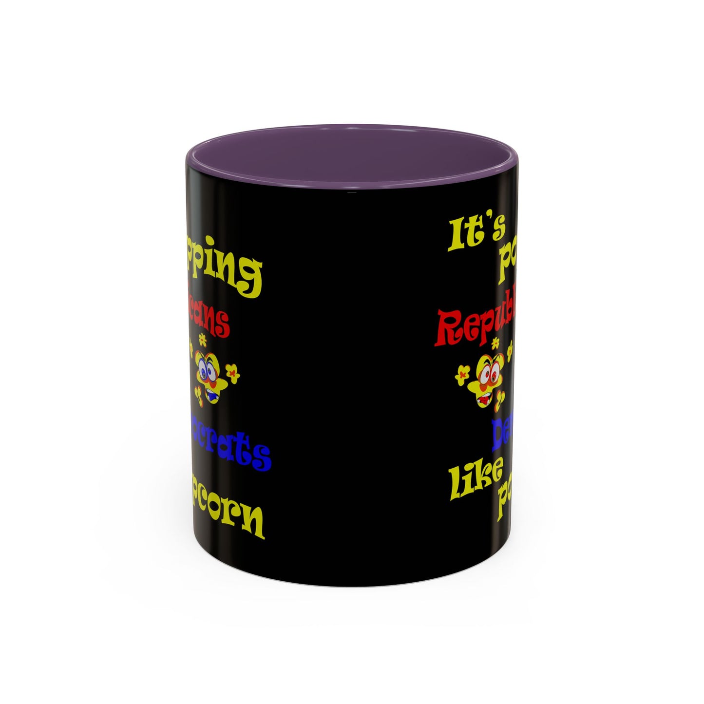 popping like popcorn - Accent Mug (black)