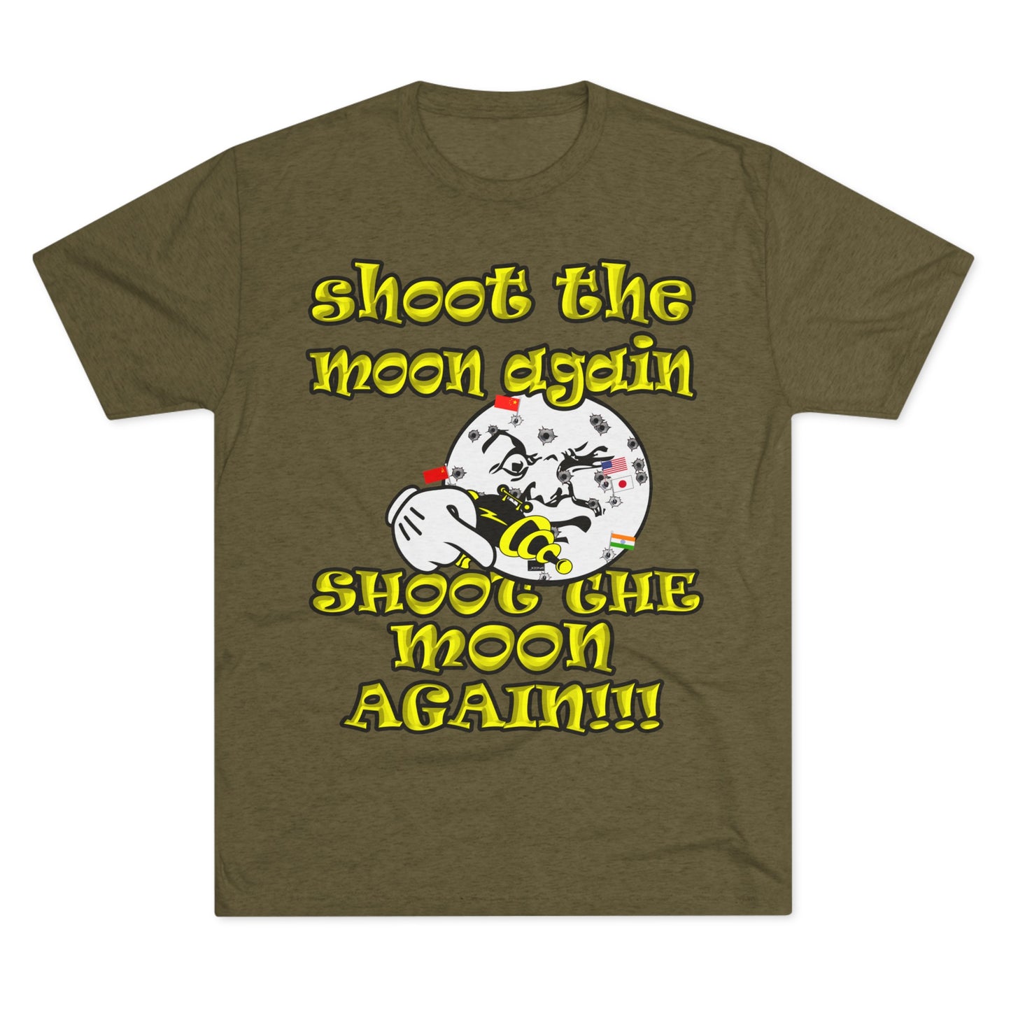 shoot the moon again - Unisex Tri-Blend Crew Tee