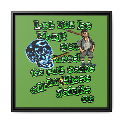 og - framed canvas art (green)