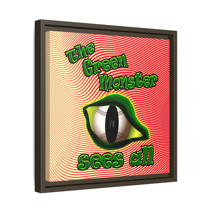 green monster - framed canvas art (yellow-orange wave)
