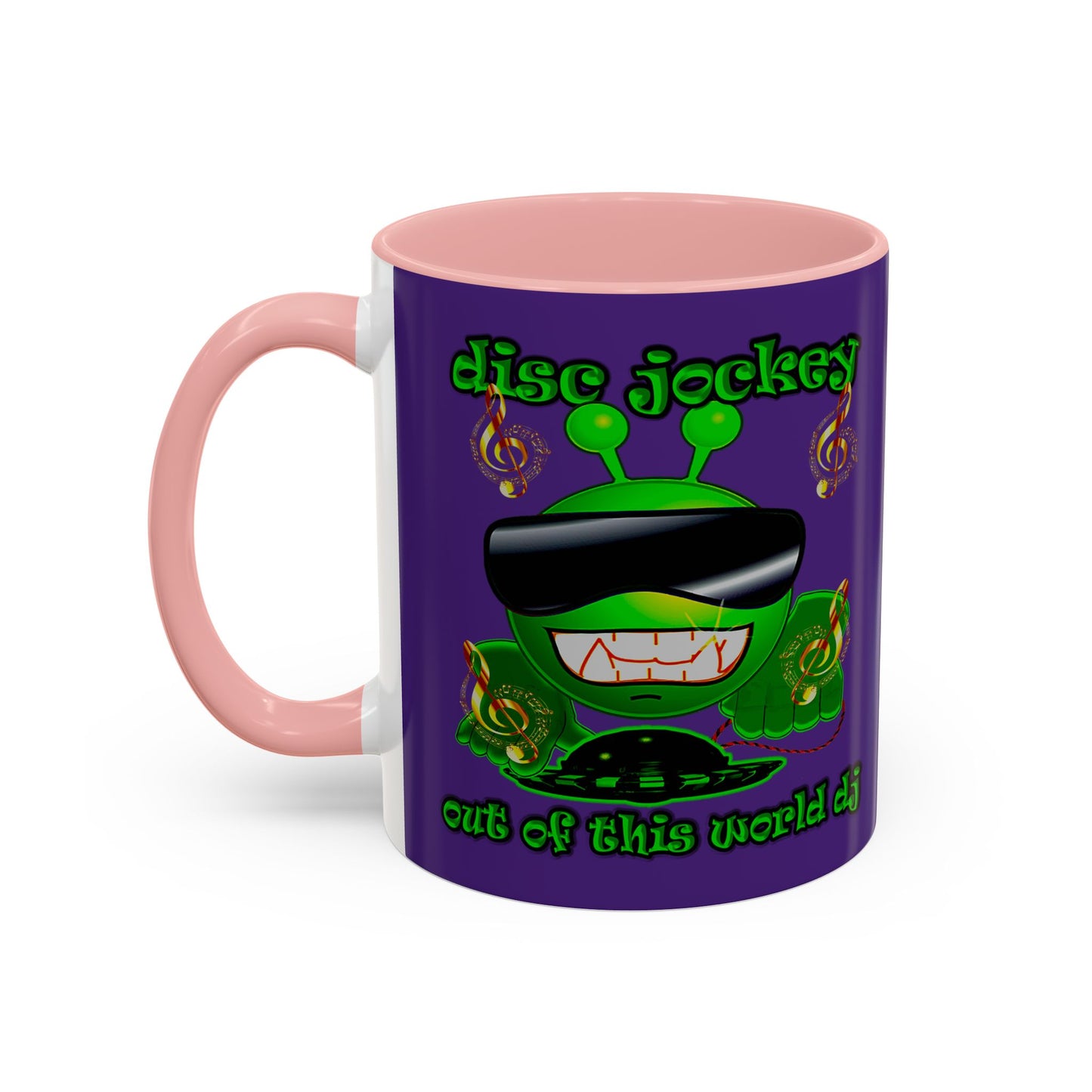 disc jockey - Accent Mug (purple)