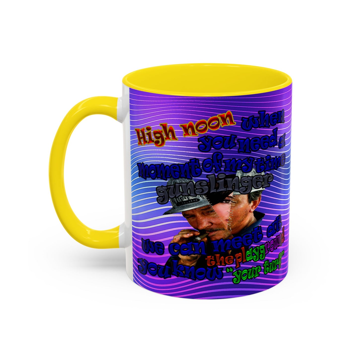 high noon - Accent Mug (purple wave)