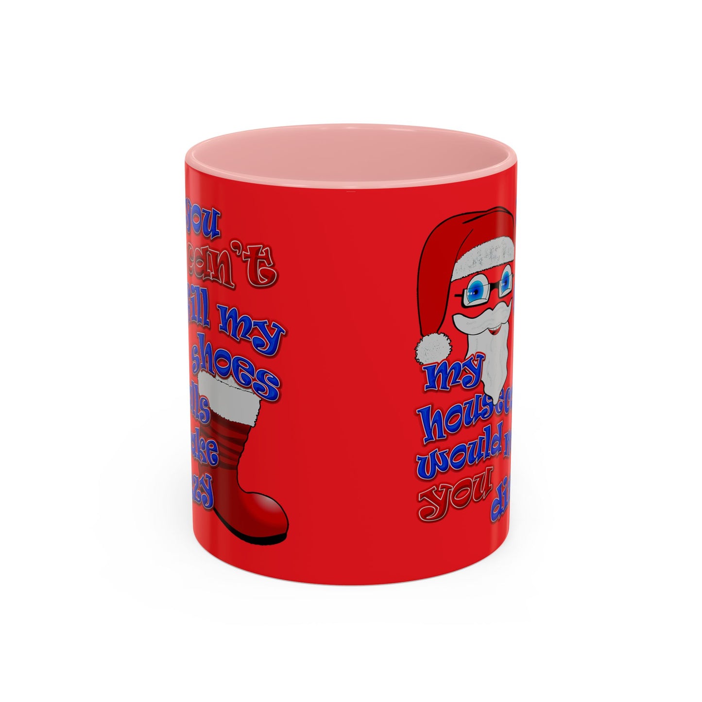 santa's shoes - Accent Mug (red)
