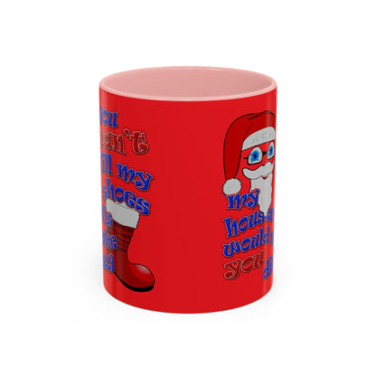 santa's shoes - Accent Mug (red)