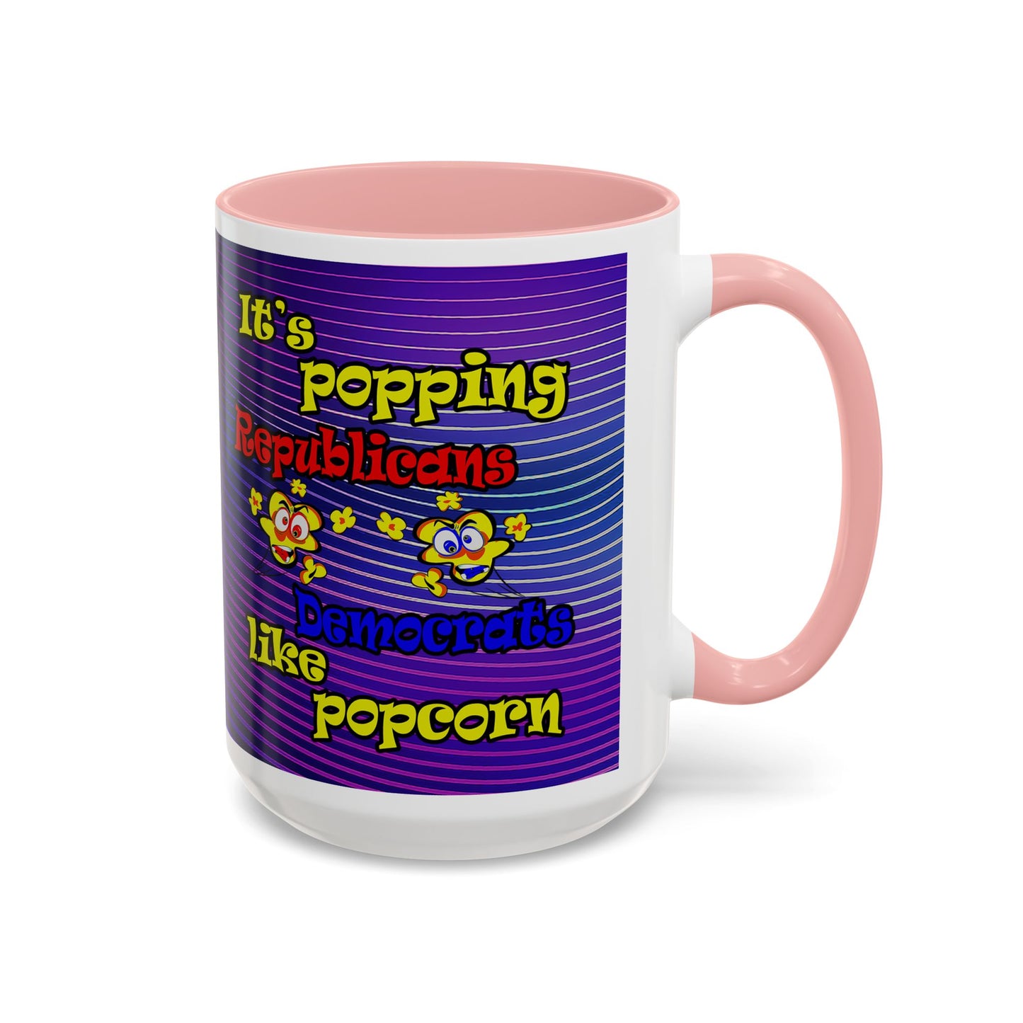 popping like popcorn - Accent Mug (purple wave)