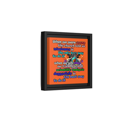 doggystyle - framed canvas art (orange)