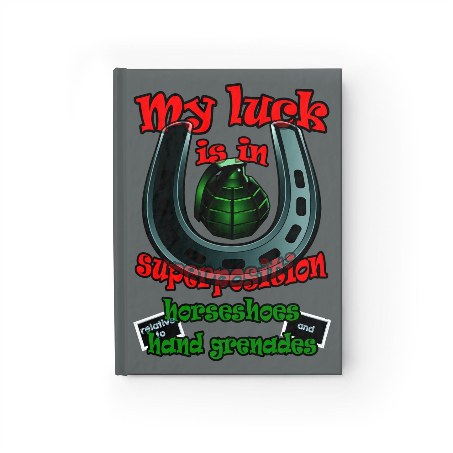 my luck - journal-blank (dark grey)