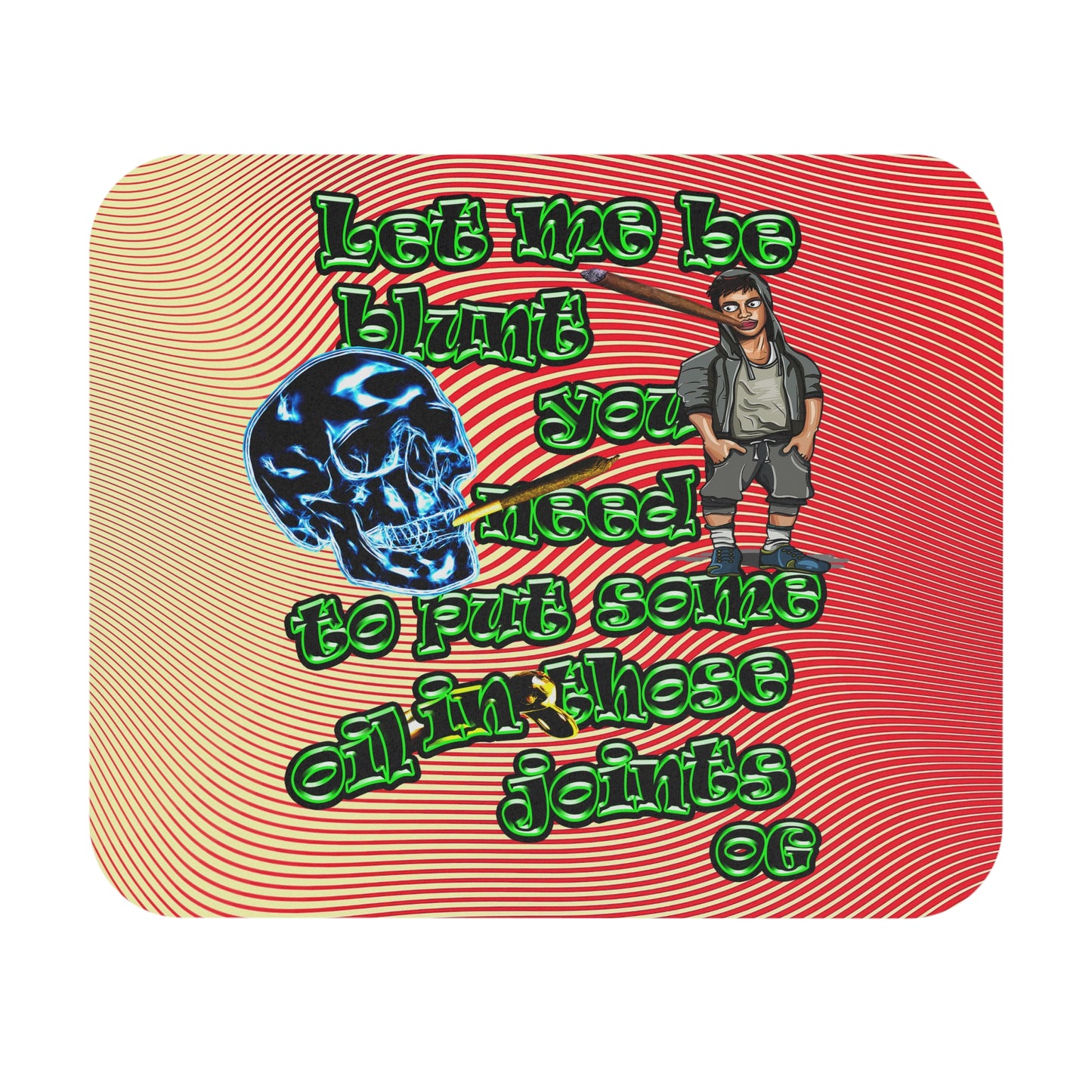 og - Mouse Pad (Rectangle) (yellow-orange wave)
