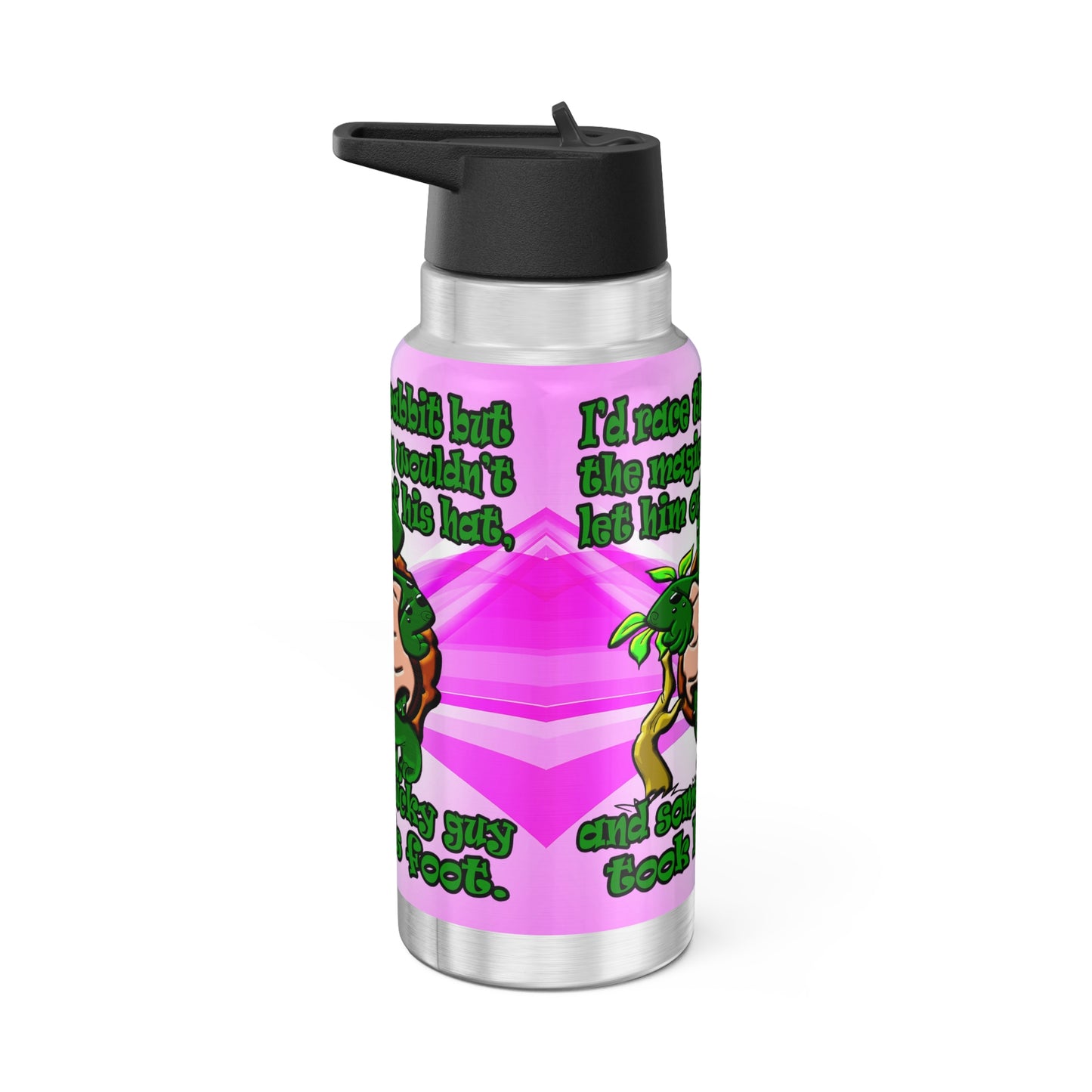 turtle race - Gator Tumbler, 32oz  (light blue-pink wave)