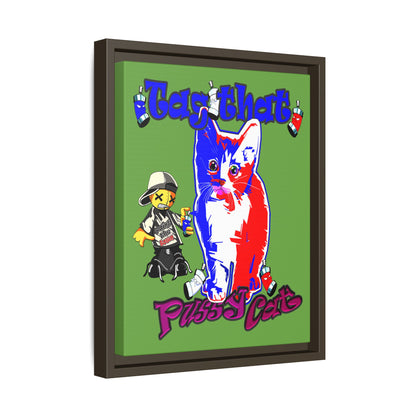 tag that - framed canvas art (green)