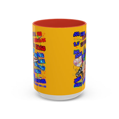 drop the beat - Accent Mug (yellow)