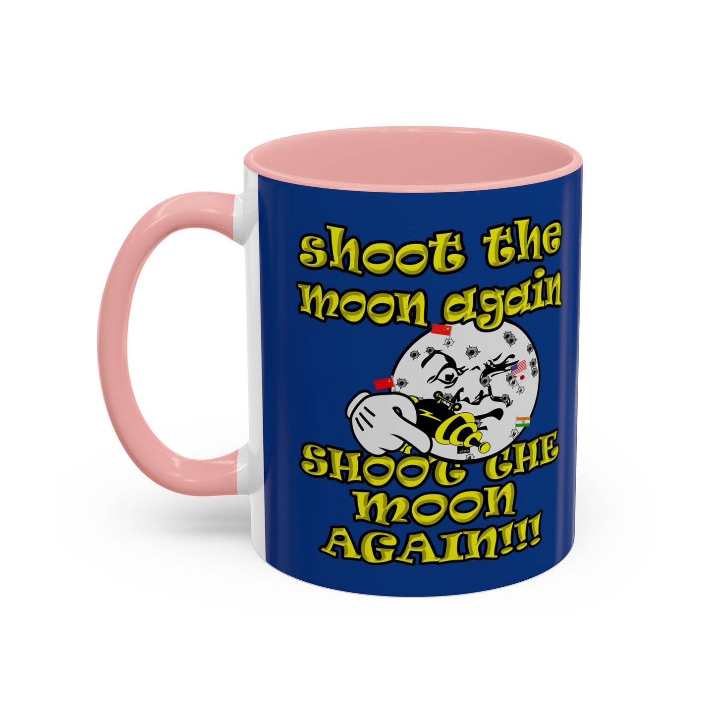 shoot the moon again - Accent Mug (dark blue)