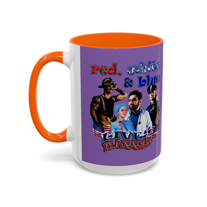 rw&b lives matter - Accent Mug (light purple)