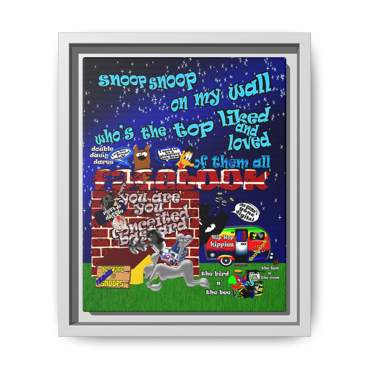 snoops - framed canvas art