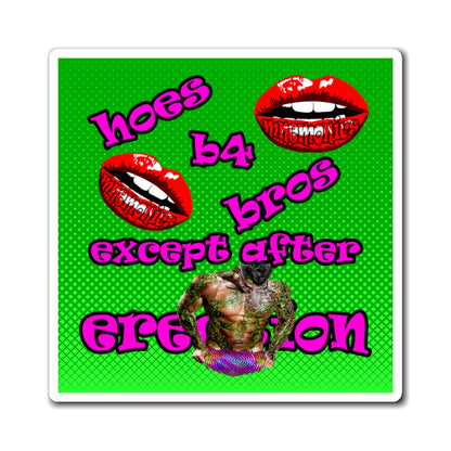 hoes b4 bros - Magnets - (logo green)