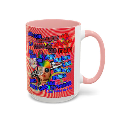 drop the beat - Accent Mug (yellow-orange wave)