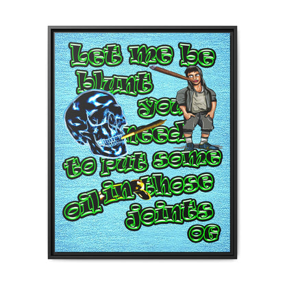 og - framed canvas art (faded blue)