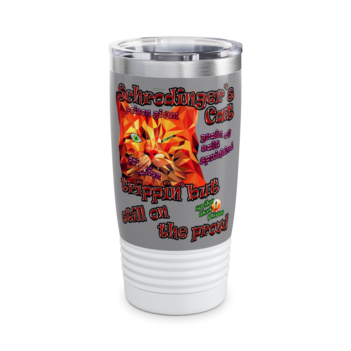 schrodinger's cat - Ringneck Tumbler, 20oz (grey)