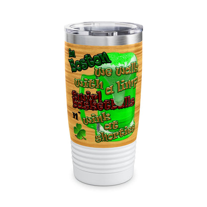 celtics logo - Ringneck Tumbler, 20oz (butterscotch wood finish)