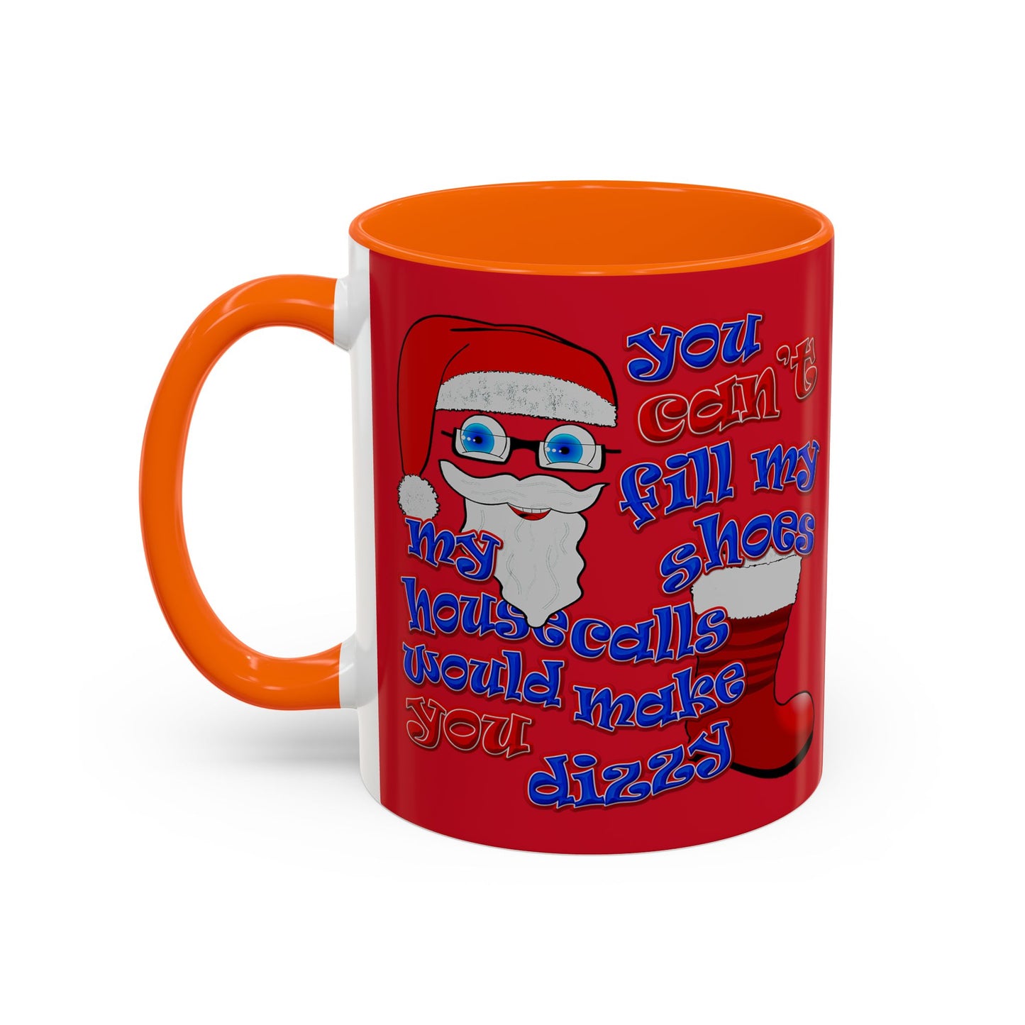 santa's shoes - Accent Mug (dark red)