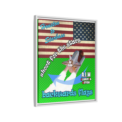 shoot for the stars - framed canvas art (logo green)