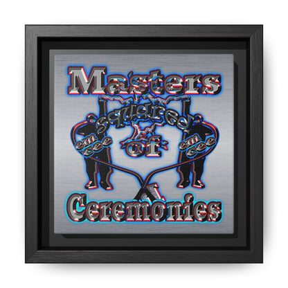 em cee squared - framed canvas art (brushed nickel)