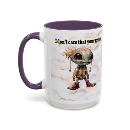 I don't care that your grey - Accent Mug (white marble)