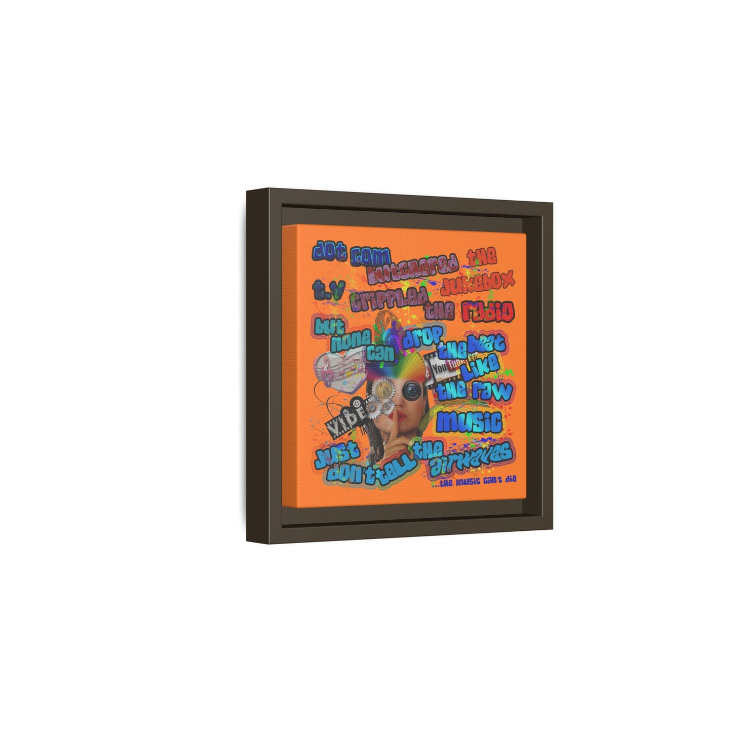 drop the beat - framed canvas art (crusta)