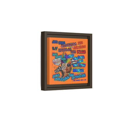drop the beat - framed canvas art (crusta)